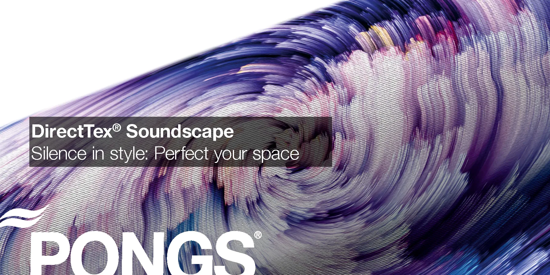 Novinka v nabídce COMIMPEX PRINTU: Akustický textil DirectTex® Soundscape od společnosti PONGS® 